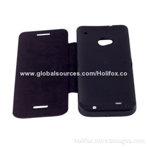 3,200mAh Battery Case for HTC ONE M7 with Flip Cover